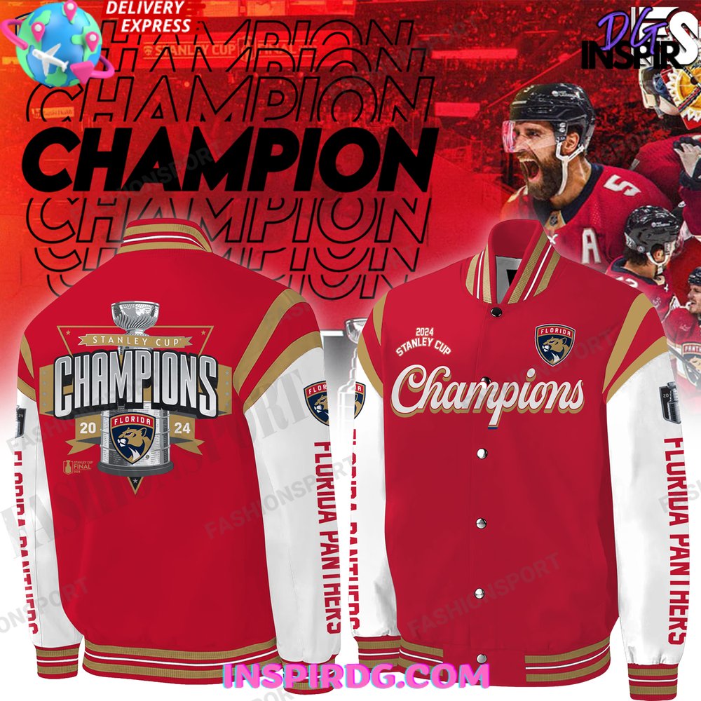 Florida Panthers 2024 Stanley Cup Champions Baseball Jacket