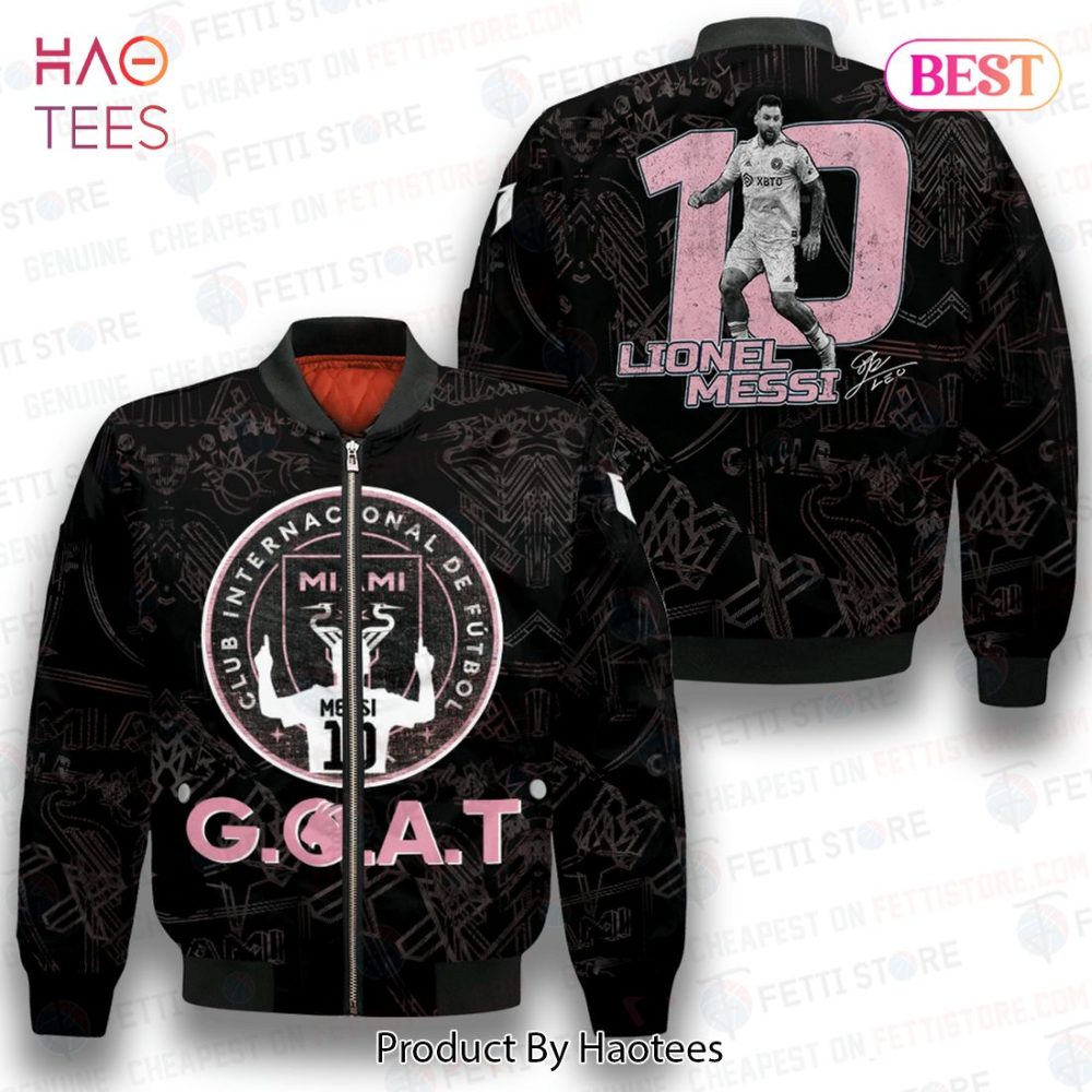 Best Messi Goat Inter Miami   Unisex Aop Bomber Jacket