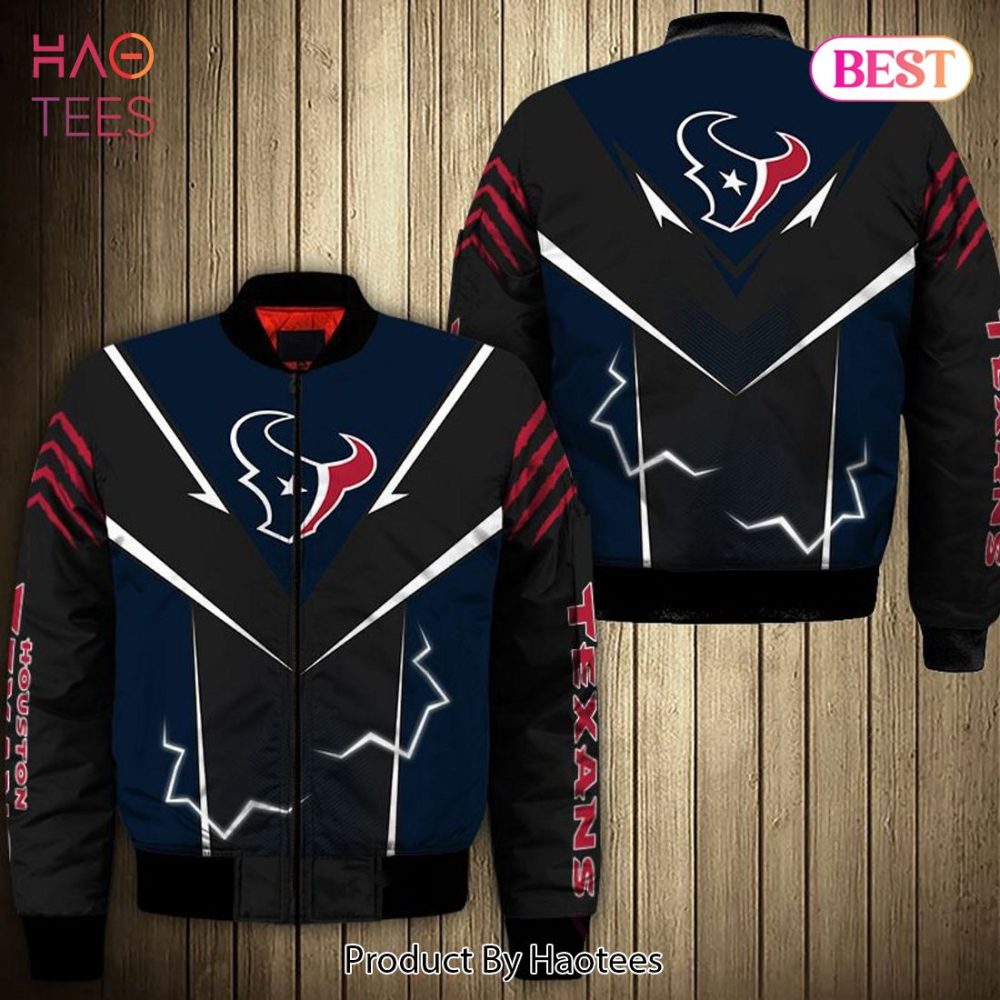 Stylish Houston Football Team Bomber Jacket – Bold Design For Fans
