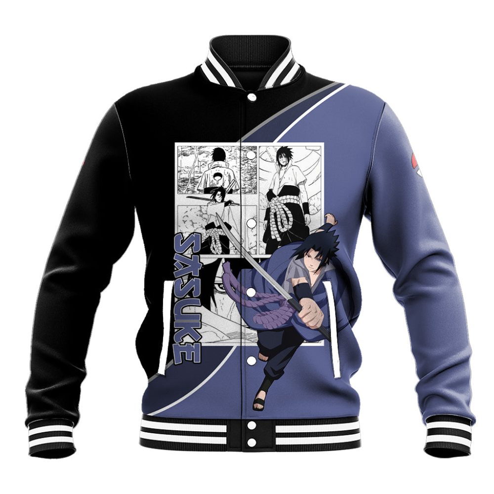Sasuke - Naruto Baseball Jacket Anime Mix Manga Style Ts04