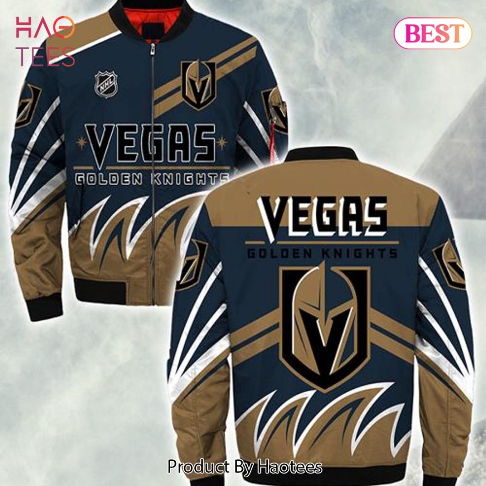 New Fashion   Vegas Golden Knights Bomber Jacket Style Winter Coat Gift For Men